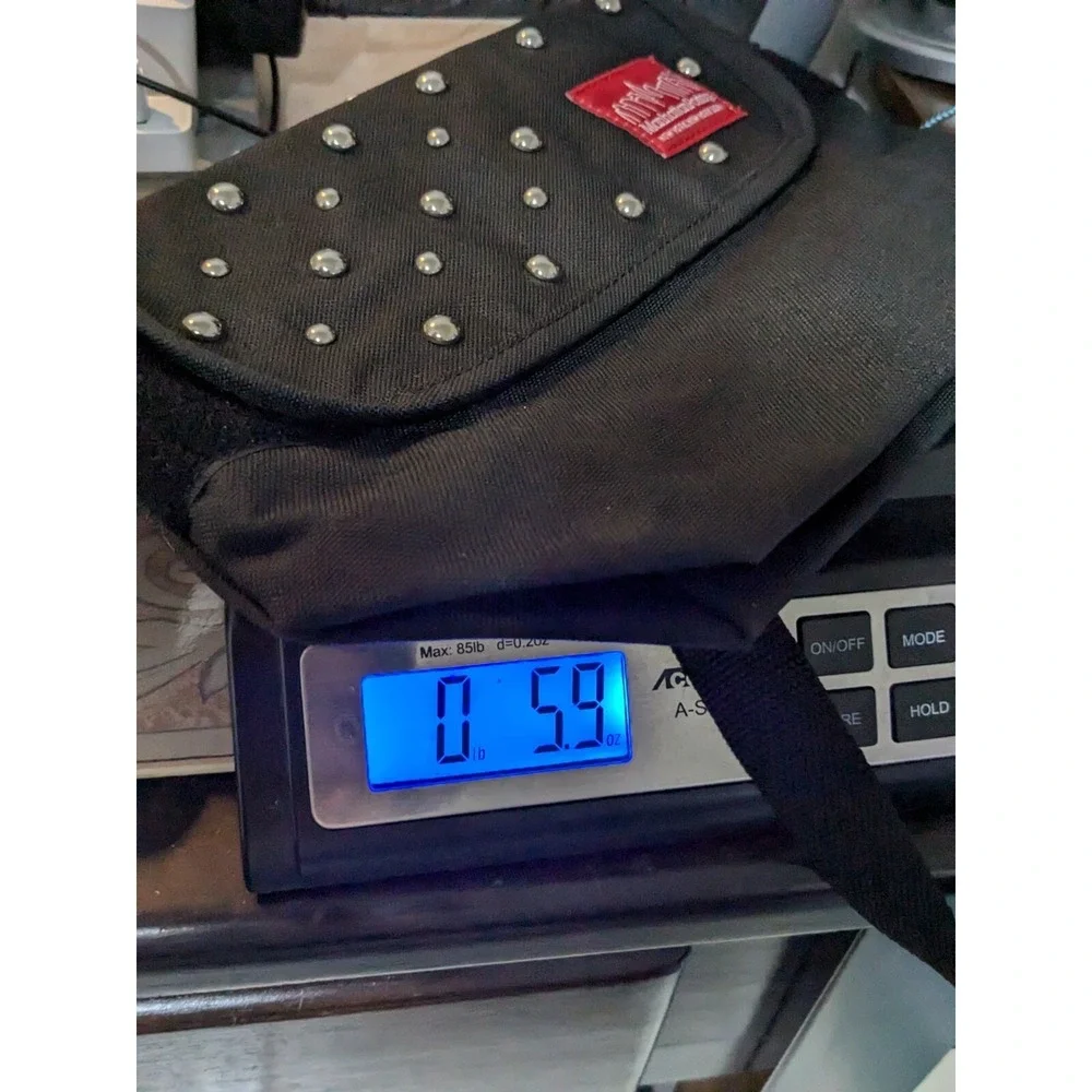 MANHATTAN PORTAGE X MILK CORDURA NYLON STUDDED Black XXS Messenger Bag‎ NEW